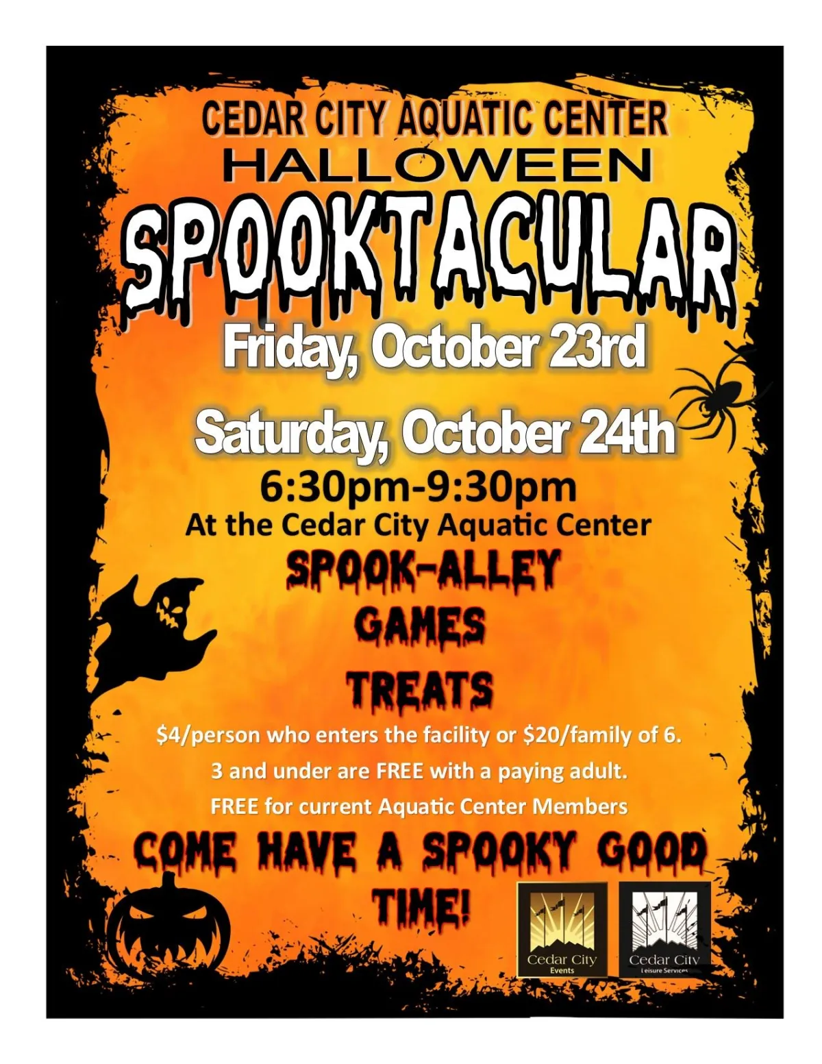 Cedar City Aquatic Center Halloween Spooktacular
