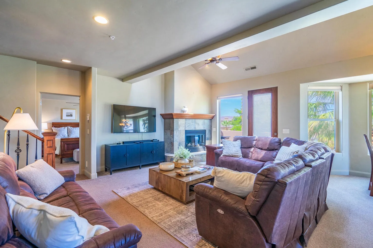 Spacious main family room designed for entertaining and relaxing