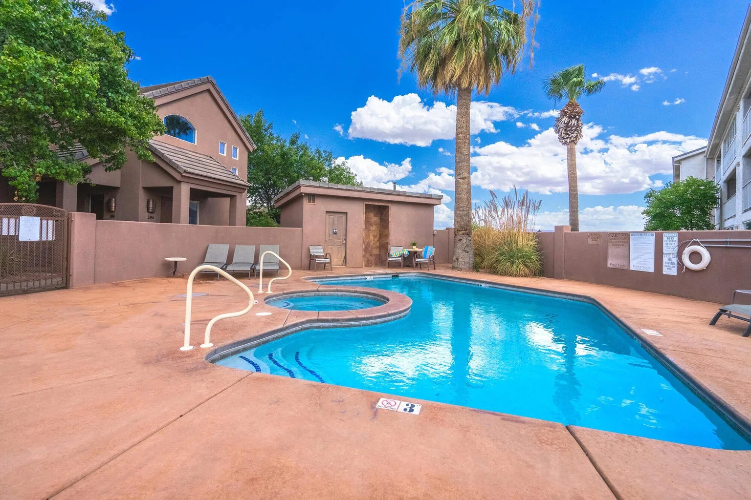 Community pool and hot tub available year-round