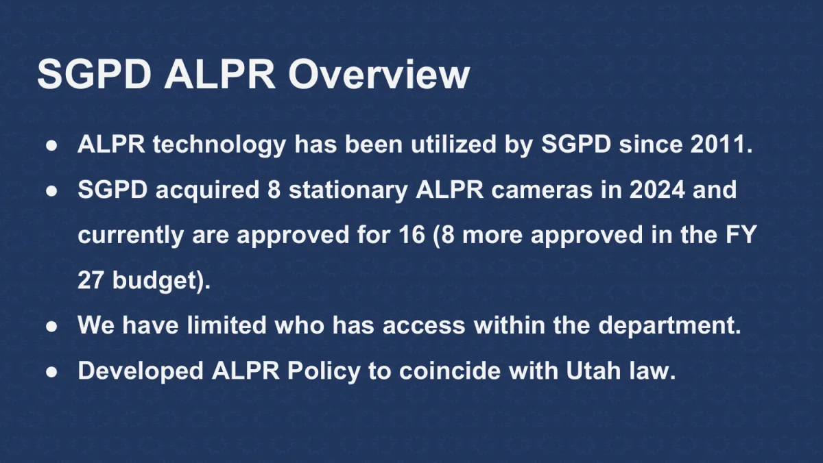 Related news image for St. George Police License Plate Readers Set to Double From 8 to 16 Cameras: Council Discussion Oct. 22 - Southern Utah news